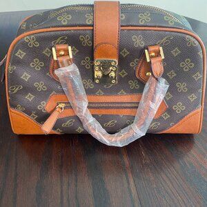 Diophy Women's Handbag with 3 Compartments and outside zipper compartment